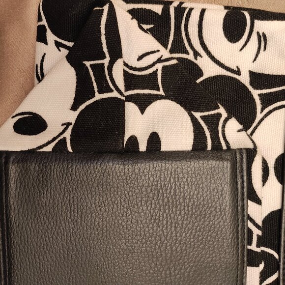 Disney Black and White Mickey Mouse Canvas Tote Bag, Used - Picture 10 of 14
